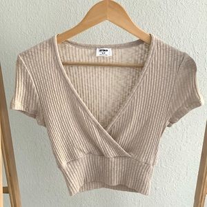 COTTON-ON Toni Wrap Front Crop
